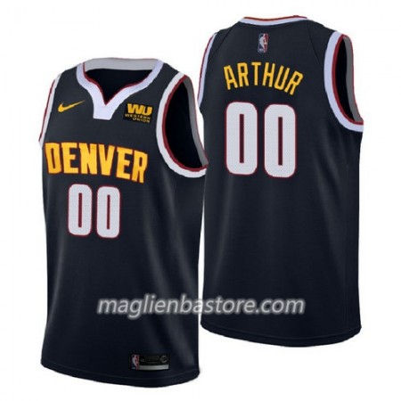 Maglia NBA Denver Nuggets Darrell Arthur 00 2018-2019 Nike Navy Swingman - Uomo
